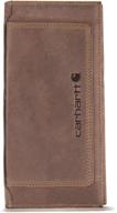 👝 durable carhartt leather wallet with eye-catching contrasting stitching logo