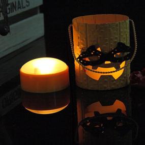 img 2 attached to 🎃 Enhance Your Halloween Décor with Remote Control Timer LED Pumpkin Light – Realistic Flickering Flameless Candle for Jack-O-Lantern Decoration, Battery Operated