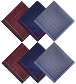 img 3 attached to 🧣 Stylish and Multicolored Zenssia Men's Cotton Handkerchiefs: Must-Have Accessories!