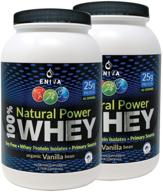🥛 eniva natural power 100% grass fed whey protein powder - organic vanilla flavor, clean protein for all, keto friendly, low carb, gluten free, non gmo, soy free - wpi isolate primary - made in the usa - 5.5 lbs logo