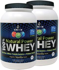 img 4 attached to 🥛 Eniva Natural Power 100% Grass Fed Whey Protein Powder - Organic Vanilla Flavor, Clean Protein for All, Keto Friendly, Low Carb, Gluten Free, Non GMO, Soy Free - WPI Isolate Primary - Made in the USA - 5.5 lbs