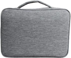 img 3 attached to 📱 Damero Electronics Organizer Bag for Travel, Universal Gadget Carry Case, Ideal Size for iPad and Tablet (Up to 10 Inch) in Dark Gray.