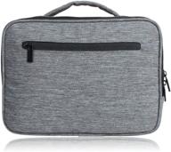 📱 damero electronics organizer bag for travel, universal gadget carry case, ideal size for ipad and tablet (up to 10 inch) in dark gray. logo
