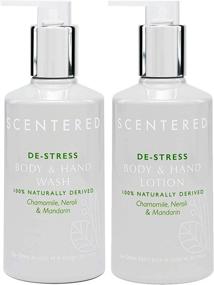 img 4 attached to 🛀 Scentered DE-STRESS Aromatherapy Hand/Body Wash & Lotion Gift Set Duo - Promotes Relaxation & Calmness - Chamomile, Jasmine & Cedarwood Blend