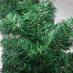 img 2 attached to Enhance Your Holiday Décor with PiuPiu 9ft Christmas Garland - 280 Branches of Greenery for Outdoor & Indoor Mantle Decoration