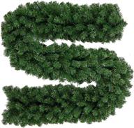 enhance your holiday décor with piupiu 9ft christmas garland - 280 branches of greenery for outdoor & indoor mantle decoration логотип