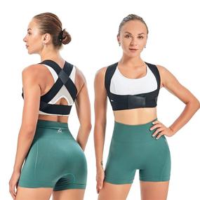 img 4 attached to 👍 Adjustable Back Holder Posture Corrector for Women and Men - Upper Back Brace to Straighten Posture and Provide Pain Relief from Neck, Clavicle, Back, and Shoulder