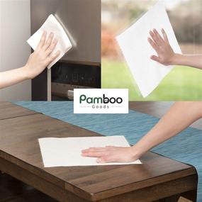 img 3 attached to 🌿 Pamboo Goods: Reusable Bamboo Paper Towels/Wipes - Save Money, Storage Space and Towel Holder - Sustainable Eco-Friendly Kitchen Towels, 40 Sheets = 40 Rolls