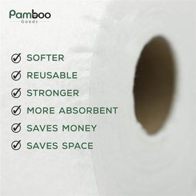 img 1 attached to 🌿 Pamboo Goods: Reusable Bamboo Paper Towels/Wipes - Save Money, Storage Space and Towel Holder - Sustainable Eco-Friendly Kitchen Towels, 40 Sheets = 40 Rolls
