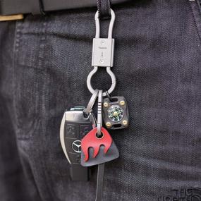 img 1 attached to MecArmy Titanium Anti Lost Keychain Carabiner