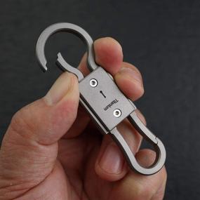 img 2 attached to MecArmy Titanium Anti Lost Keychain Carabiner