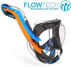 img 2 attached to 🤿 WildHorn Outfitters Seaview 180° V2 Full Face Snorkel Mask with FLOWTECH Advanced Breathing System - The Ultimate Snorkeling Gear for a Natural & Safe Panoramic Experience