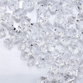img 4 attached to 💎 1200 Clear Fake Ice Rocks Diamond - 4.9 Lbs Crystals Crushed Gems for Vase Fillers, Wedding Decor, Birthday Decoration, Favor Table Scatter - Bymore