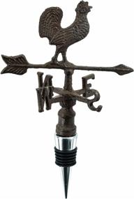 img 3 attached to 🍾 Rustic Farmhouse Weather Vane Bottle Stopper - Twine 7.25", Multicolor