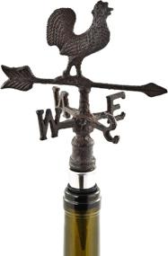 img 4 attached to 🍾 Rustic Farmhouse Weather Vane Bottle Stopper - Twine 7.25", Multicolor