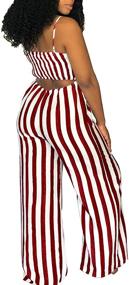 img 3 attached to 👗 SheKiss Striped Spaghetti Bowknot Jumpsuits - Women's Clothing, Jumpsuits, Rompers, & Overalls