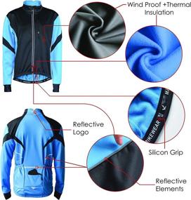 img 1 attached to 🧥 Snow Water Reflective Windproof Firewall Winter Biking Jacket - Men's Thermal Cycling Jersey with Long Sleeves