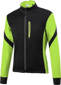 img 3 attached to 🧥 Snow Water Reflective Windproof Firewall Winter Biking Jacket - Men's Thermal Cycling Jersey with Long Sleeves