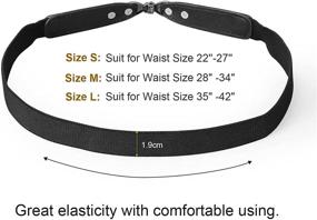 img 2 attached to 👗 JASGOOD Women's Skinny Elastic Stretch Belt for Dresses - Retro Vintage Thin Waist Belt for Ladies