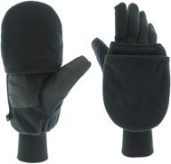 heat factory pop top mittens with convenient pockets logo