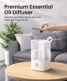 img 2 attached to raydrop Cool Mist Humidifier: 2.5L Essential Oil Diffuser with Adjustable Mist, Auto Shut-Off 🌬️ – Ideal for Bedroom, Nursery, Home, and Office – Easy to Clean, Dial Knob Control