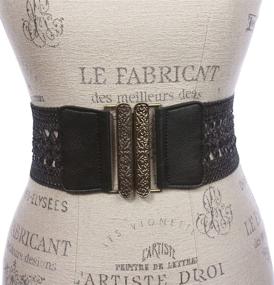 img 2 attached to Womens Perforated Braided Stretch Engraving