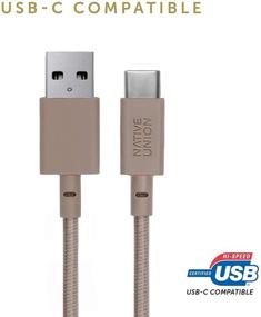 img 1 attached to 🔌 Ультра-прочный кабель Native Union Belt USB-C к USB-A-4 фута с кожаным ремешком - Совместим с Galaxy Z Fold 2, S21, S21+, S21 Ultra, Note 20, Google Pixel 5, iPad Pro, iPad Air 4 (топленое)