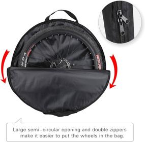 img 1 attached to 🚲 HUNTVP MTB Road Bike Cycling Wheelset Bag | Soft Bicycle Wheel Carry Bag | Suitable for 27.5 inch Wheel