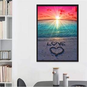 img 1 attached to 🎨 Stunning DIY 5D Diamond Painting Beach Kit - Cross Stitch Full Drill Crystal Rhinestone Embroidery for Home Wall Decor - Perfect Arts Craft Gift (YCloveZ09-16x12in)