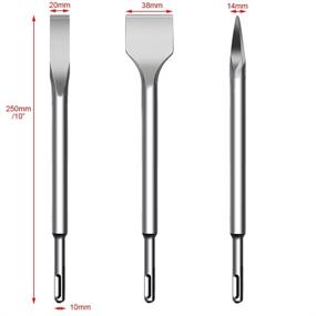 img 2 attached to 🛠️ Powerful ASNOMY 11Pcs Rotary Hammer Chisels - Your Ultimate Tools for Precise Chiseling & Hammering