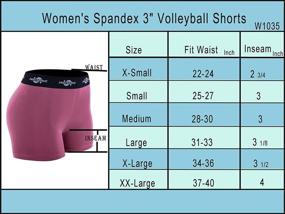 img 1 attached to CADMUS Women's Workout Pro Shorts - 3" Spandex Volleyball Shorts