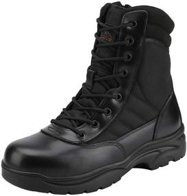 img 4 attached to 👞 NORTIV Men's Military Tactical Leather Motorcycle Shoes: Ideal for Work & Safety