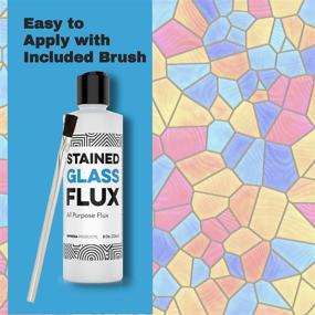 img 2 attached to 🪶 Premium 8oz Liquid Zinc Flux for Stained Glass, Soldering Work, Glass Repair - Effortless Clean Up - Made in USA