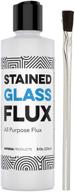 🪶 premium 8oz liquid zinc flux for stained glass, soldering work, glass repair - effortless clean up - made in usa logo