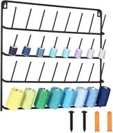 🧵 haitarl 32-spool sewing thread rack: wall-mounted metal holder with hanging tools for organizing sewing and embroidery thread logo