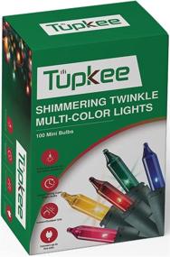 img 4 attached to 🎄 Christmas Random Twinkle Shimmering Lights - 12 of 100 Lights Twinkle - Indoor Outdoor – 20.5 Feet Light String, 100 Multi-Color Bulbs - Christmas Tree Holiday Decor Sparkling Twinkling Lights: Add Festive Sparkle to Your Christmas Decorations!