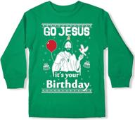 besserbay unisex kids' christmas funny long 🎄 sleeve cotton shirt 1-8 years: festive fun for all! logo