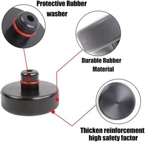 img 1 attached to 🔋 Домкратная прокладка для Tesla Model 3/S/X/Y от Muge Racing - надежный адаптер для точки подъема с хранением в сумке (набор из 4 штук)