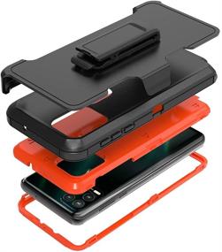 img 4 attached to 📱 Premium Orange Moto G Stylus 5G Case: Heavy Duty Rugged Protection with Belt Clip Holster - Includes Screen Protectors