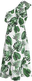 img 3 attached to CUPSHE Womens Shoulder Tropical Mid Calf Women's Clothing