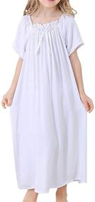 img 4 attached to 👗 BOOPH Toddler Nightgown Dress Nightwear Sleeve Girls' Clothing