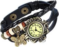 lancardo braided leather butterfly bracelet logo