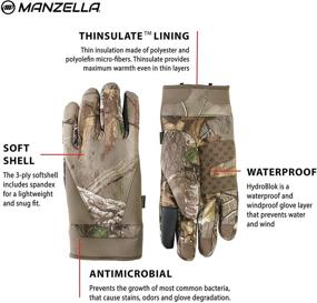 img 3 attached to 🧤 Experience Enhanced Touch with Manzella Men's Coyote Touch REALTREE Gloves