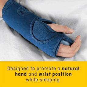 img 3 attached to 🌙 FUTURO-48462 Night Wrist Support: Effective Relief for Carpel Tunnel Symptoms at Night, Breathable & Adjustable, One Size - Black