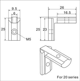 img 3 attached to 🔀 Aluminum Extrusion Interior Connector in L Shape