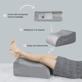 img 3 attached to 🌙 Улучшите комфорт и восстановление с подушкой для поднятия ног LightEase Memory Foam: сон, чтение, отдых, хирургия, облегчение от болей, улучшение кровообращения и уменьшение отечности