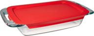 pyrex oblong baking plastic 2 quart logo