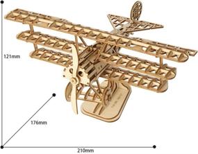 img 1 attached to ✈️ Ultimate Wooden Airplane: 145-Piece Warplane Fighter for Endless Fun