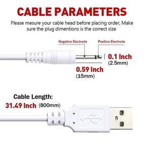 img 3 attached to 🔌 Кабель для зарядки UDATON DC 2,5 мм - Заменяющий USB-кабель для массажера - 2 штуки