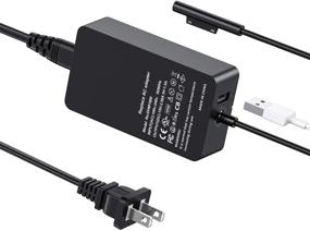 img 4 attached to 44W 15V 2.58A Power Supply Charger for Surface Pro 3,4,5,6,7, Laptop 1,2,3, Book 1,2, Go 1,2 - Includes USB Port